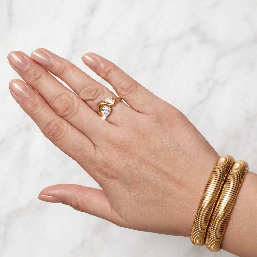 Dúo Pear Ring