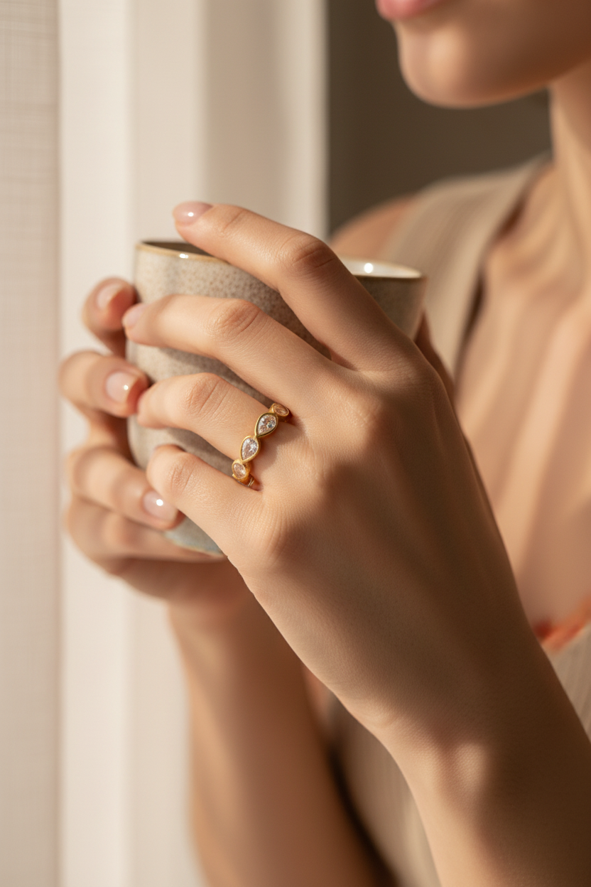 Pear Radiance Ring