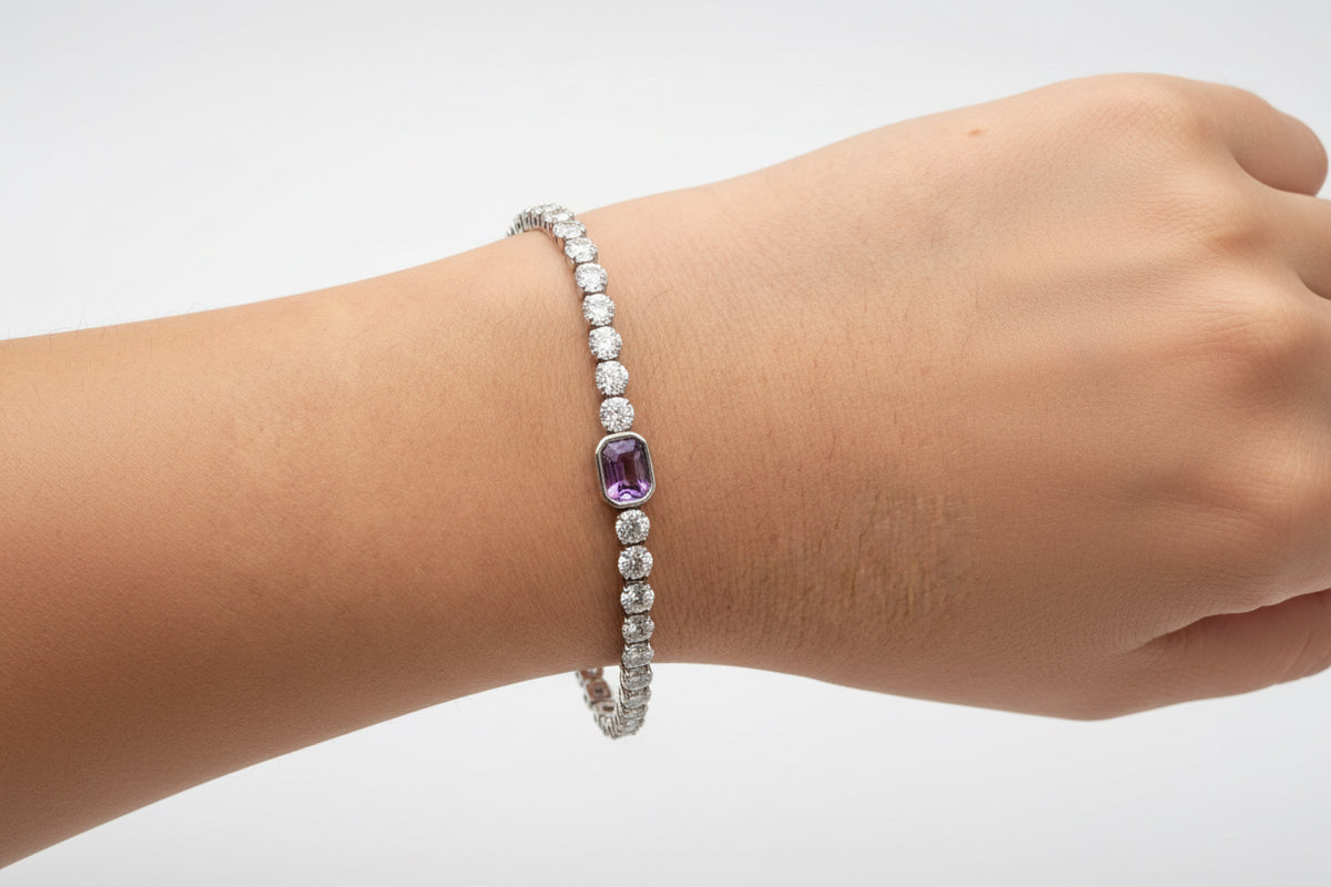 Tennis Bracelet Lila Aura